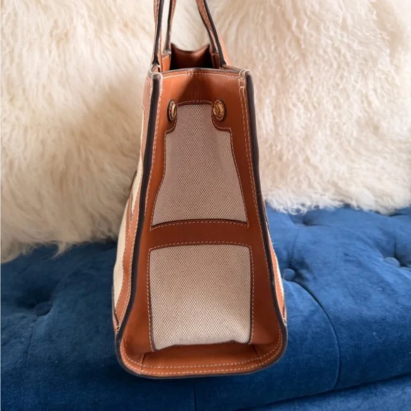 Tory Burch ELLA CANVAS QUADRANT MINI TOTE bag - Picture 4 of 8